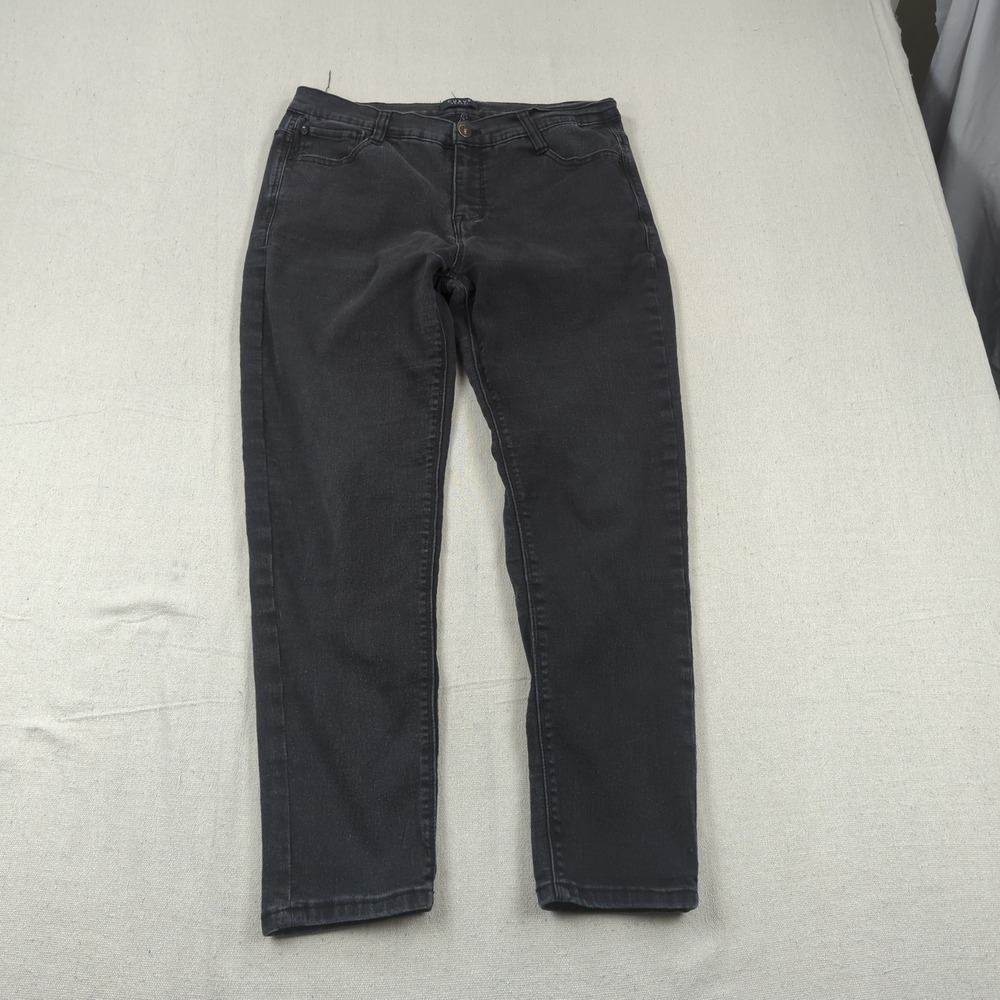 Curve Appeal Jeans Womens 12 31 Black Stretch Skinny